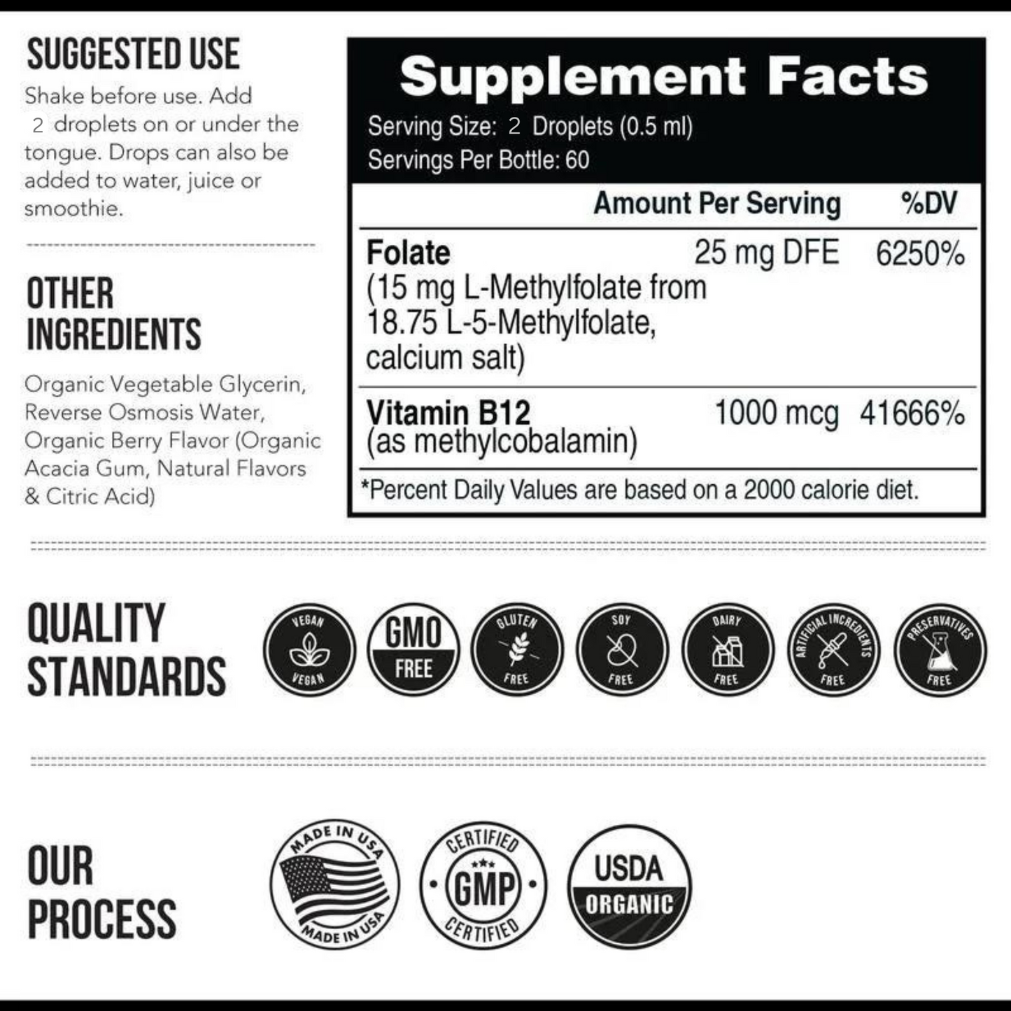 L-Methylfolate + Methyl B-12 Drops